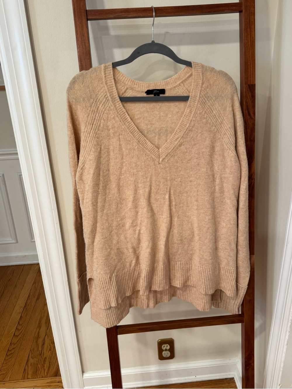 J. Crew Beige V-Neck Women's Sweater